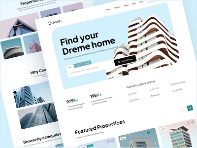 Real Estate Website landing page real estate real estate website uiux design uiux design agency web web design website website design