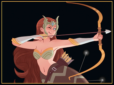 Sagittarius 2d astrology character character design design drawing girl horoscope illustration mermaid mermay moon planets sagittarius stars tarot warrior zodiac zodiac sign