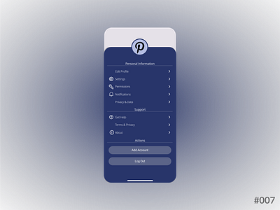 Daily UI #007 - Settings 007 app application branding dailyui dailyui007 design illustration logo settings ui ux web design