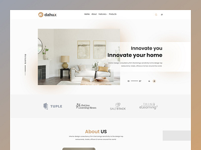 Interior design Web Header dahukdesign furniture web header concept header design interior design web header interior header design interior hero interior hero concept interior web landing page maksuduix ui uiux web design web header web hero web hero section web ui web ui concept website header