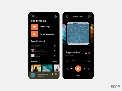 Daily UI #009 - Music Player app application branding dailyui dailyui009 design illustration logo music player ui ux web design