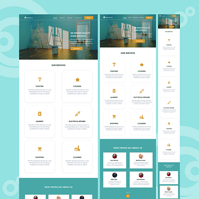 Responsive Landing page creative home services landing page productive responsive design services uidesign uiux design ux design