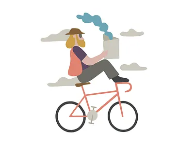 Easy rider artist bicycle illustration clever illustration colour illustration design drawing graphic design illustration illustration style illustrator simple style witty