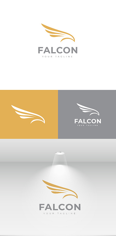 Falcon Logo Vector Ai, Eps Download design icon illustration light logo typography vector