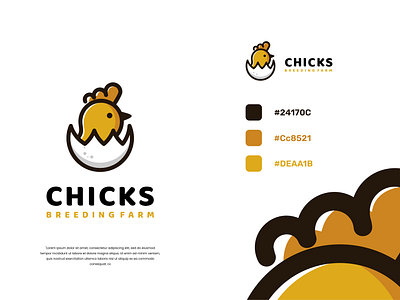 Chicks Logo Concept animal brand branding branding design chicks design graphic design illustration logo logo designer minimal motion graphics ui ux vector