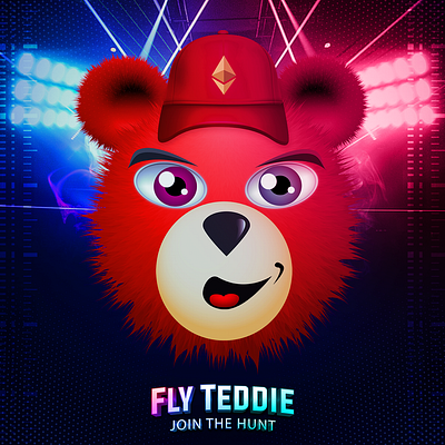 Fly Teddie, Explore the world! crypto art darold pinnock design digital art dpcreates drawing illustration logo nft pinnock