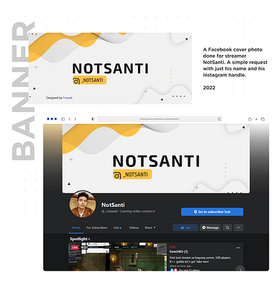 NotSanti's Facebook Cover Photo banner design design facebook cover photo graphic design simple social media post yellow