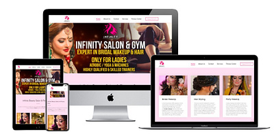 Infinity Salon & Gym coding design site ui uiux uiux design ux website wordpress