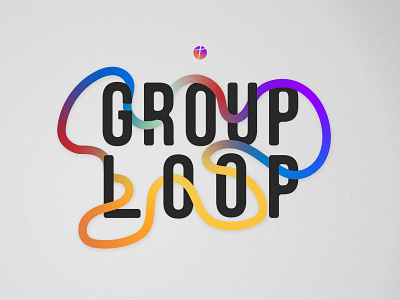 Group Loop branding design gradient group group loop illustration line logo loop modern noise typography vector weird