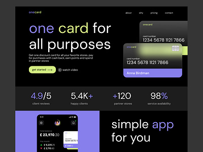 Card Services Landing Page design product product design ui web webdesign