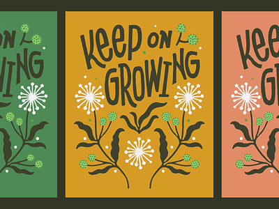 Keep on Growing design florals handlettering illustration lettering nature typography