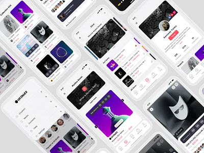 NFT Marketplace App app app design crypto design designui graphic design illustration kyrgyzstan logo marketplace mobileapp nft ui ui ux uiux webdesign