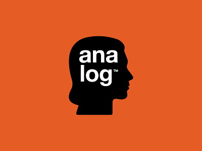 Analog analog badge branding custom type head identity illustration logo mark orange packaging print typography