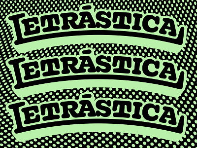 Letrástica 4! 2 color cooper dimension illustration lettering nostalgia retro script texture two tone typography