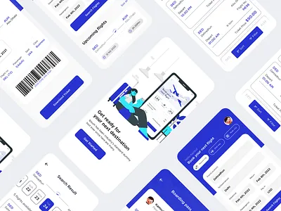 Flight Booking App airline app app app design booking booking flight branding clean design flights graphic design illustration minimal ui ui design ui ux uiux