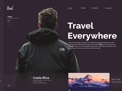 TRVL Concept Web travel ui web website websitetravel