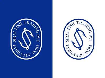 SIRAJ FISH TRADING LOGO branding design fish icon identity illustration logo logo anchor s symbol trading ui vector