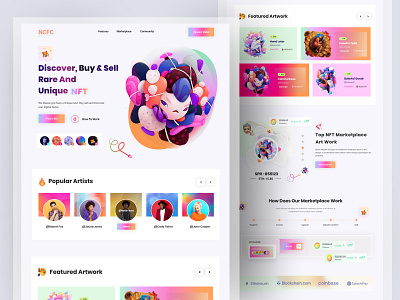 NFT landing page design home page landing landing page landingpage ui web webdesign website website design