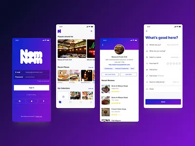 NomNom app app design food graphic design ios logo mobile ui ux