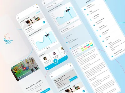 Child behavior therapy mobile application UI/UX design adobe adobe xd blue child clean design figma mobile app mobile app ui mobile app ux therapy ui uiux user experience user interface design user research userinterface ux ux design xd