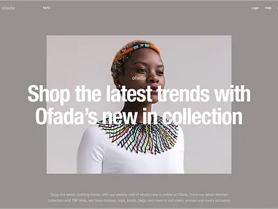 Fashion Landing Page branding design fashion layout minimal ui ux