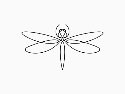 dragonfly abstract beautiful bug dragonfly elegant fashion feminine flower fly graphic design illustration insect lineart logo luxury minimalist modern monogram simple wing