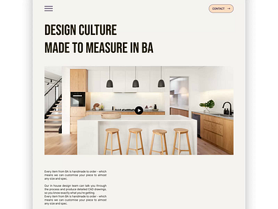 Handmade Furniture Landing Page animation architecture clean furniture handmade landing page minimalist typo typography ui ui design website design