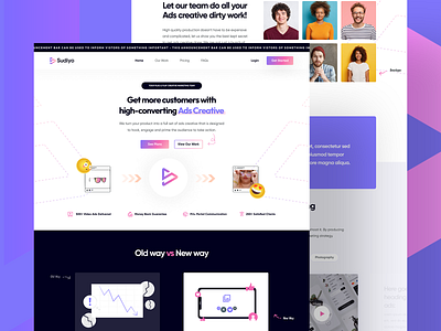 Sudiyo Studio concept design graphic design landingpage saas style ui uidesign uiux webdesign website design