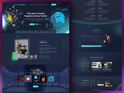 Cryptofiya-Cryptocurrency landing page 3d design crypto crypto currency crypto dashboard crypto landing page crypto wallet crypto wallet web crypto web cryptocurency web cryptocurrency landing page designerforux glass effect header homepage landing page design template design testimonial uiux web design website