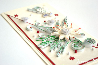Christmas quilling card craft greetingcard handmade illustration papermagicbyjr quilling