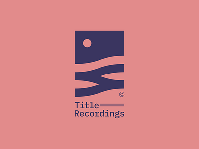 Title Recordings Logo beach brand brandidentity branding clean combinationlogo design illustration illustrator logo logomark logotype mark minimal music record recordlabel sea timeless vector