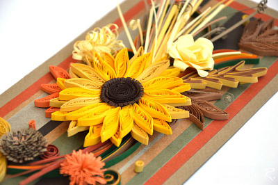 Quilling sunflower card craft flowers greetingcard handmade illustration paperart paperflowers papermagicbyjr quilling sunflower