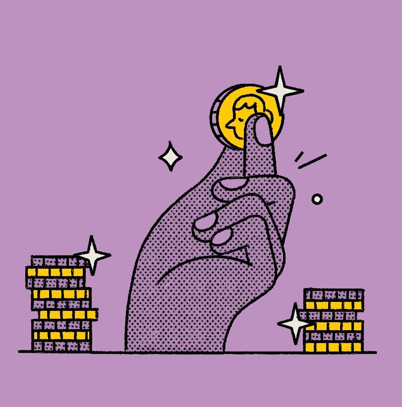 Coin digital finance folioart hand illustration line money petra sitaru texture