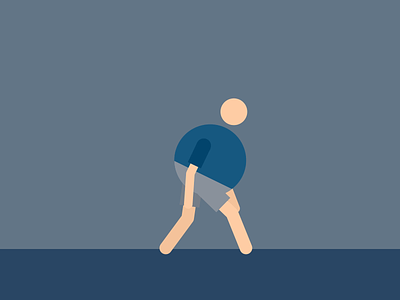 Sad Walk Cycle 2d adobe after effects animation character color creative cycle design graphic illustration loop motion motion design motion graphics portfolio sad vector video walk