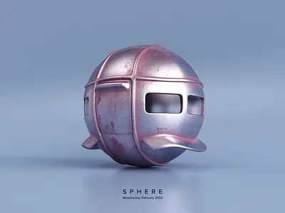 Sphere 3d abstract animation design illustration motion design render spaceship webshocker website