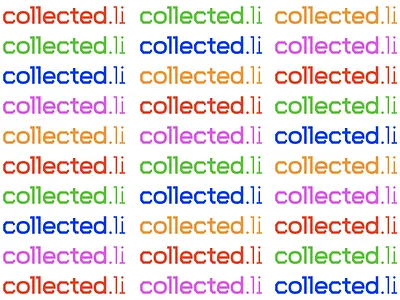 collected.li collected collection colorful gallery showcase ui ux web design