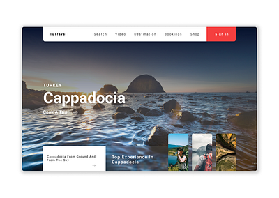 Travel Landing Page Design graphic design ui ui design uiux web