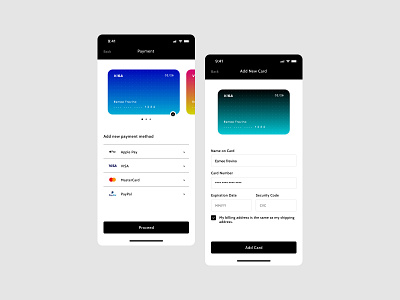 Daily UI :: 002 - Credit Card Checkout app dailyui design minimal ui ux