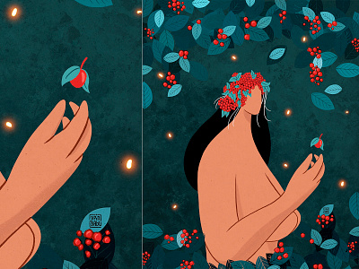 The Sacred Fruit adobe illustrator concept digital drawing drawings illustration illustrations procreate ui