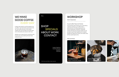 Coffee Shop | Mobile App design minimalist mobile typography ui