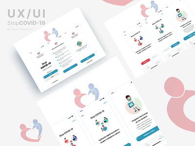 Stop COVID - 19 app design ui ux