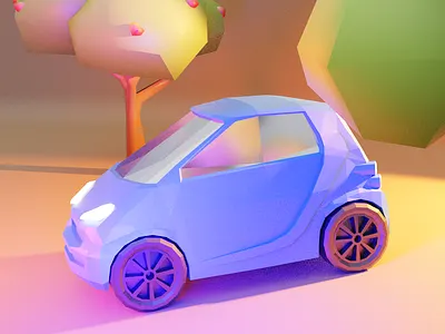 Lowpoly Car 3d animation bl blender graphic design motion graphics