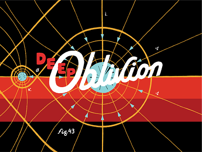 Deep Oblivion beer brewery coffee colorado denver illustration label lettering packaging space