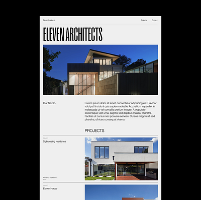 Architecture Studio / Web Concept architecture composition concept design layout photography typography ui uiux web