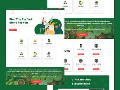 Nutri Blend web ui design adobe xd design graphic design illustration logo nutrition nutritionist web design ui ui ux ui ux design uiux web design website design