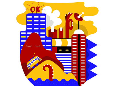 New age city animation art digitalart hireme illustration motion graphics vector vectorart