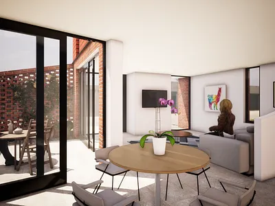 Town house, interior view
