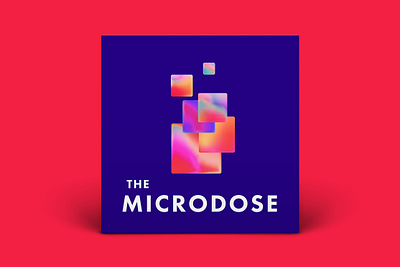 The Microdose (Psychedelic Version) gradient microdose podcast podcast cover podcast cover art podcast logo psychedelics psychedelics podcast square gradient