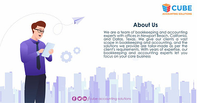 Cube Accounting Solutions accountant lubbock accountants in california accounting outsourcing services accounts payable accounts payable recovery orange county bookkeepers personal bookkeeping services