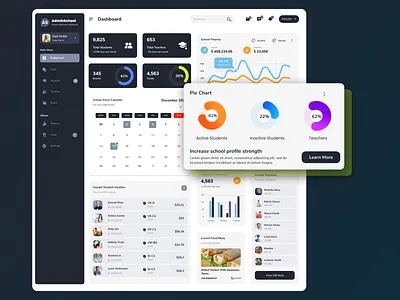 School Admin Dashboard UI course app course dashboard dashboard education app education dashboard graph learning app learning dashboard learning web online class online course online learning online school school app school dashboard school web student student dashboard teacher dashboard